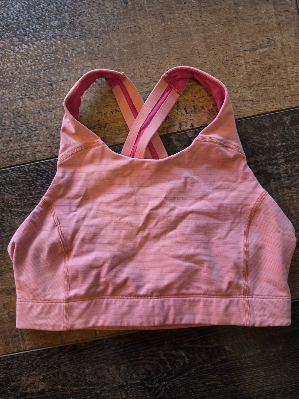 Outdoor Voices Sports Bra Small Pink Crossback Workout Athletic Yoga Activewear